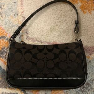 COACH Vintage Mini Signature Black Shoulder Bag